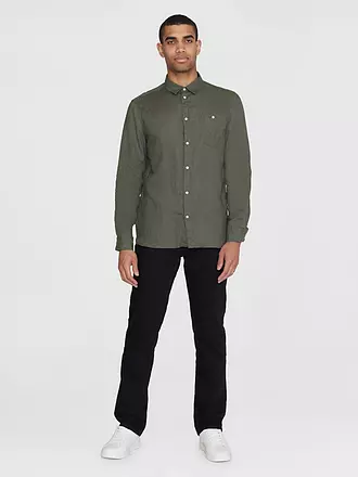 KNOWLEDGE COTTON APPAREL | Chemise en lin | olive
